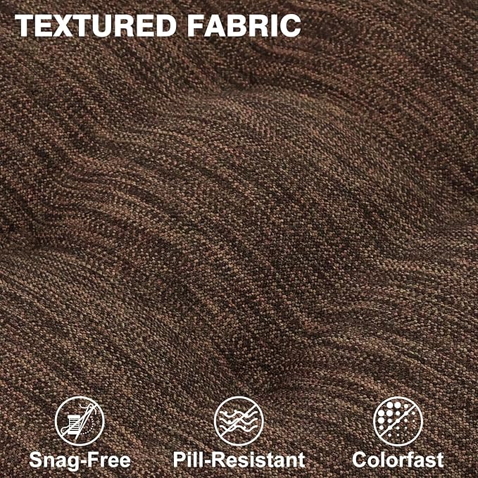 Shinnwa Dining Chair Cushions Set of 2, Dual-Layer Memory Foam Kitchen Chair Cushions, Patented Design Seat Pads with Ties, 16.5 x 16.5 x 3.5in, 2 Pack, Dark Brown
