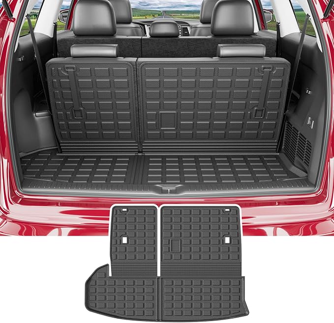 Xipoo Cargo Mat Compatible with 2014-2019 Toyota Highlander Trunk Mat Backrest Trunk Liner Cargo Liner Replacement for 2014-2019 Highlander Accessories