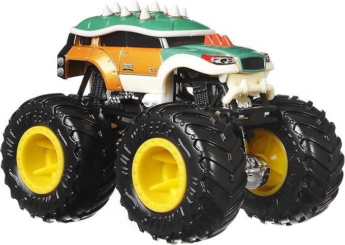 Hot Wheels Monster Trucks Pack 2 Nintendo Toy Cars 1:64 Scale Gift for Kids 3+ Years (Mattel HDH82)