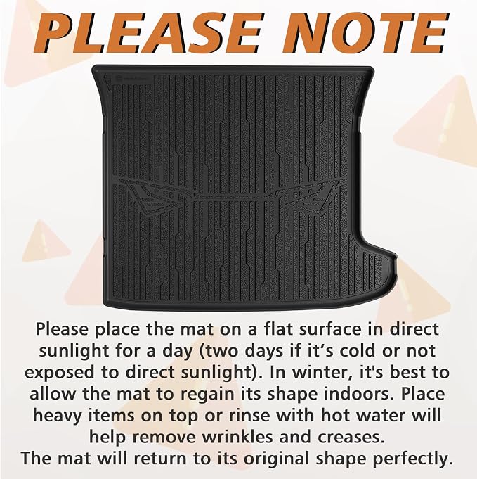 TripleAliners Trunk Mat All Weather Compatible with 2025 2026 Kia EV6 Accessories Custom Fit Protection Trunk Floor Liner Cargo Mat TPE Anti-Slip Odorless Cargo Liner (NOT FIT GT)