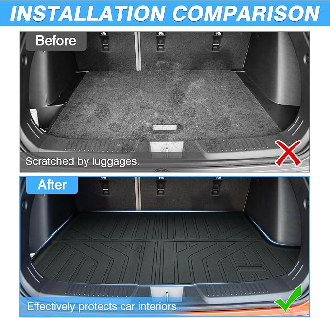 Powerty Trunk Mat for 2024 2025 2026 Chevrolet/Chevy Trax Accessories Cargo Mats TPE All Weather Cargo Liner Heavy-Duty Trunk Liners