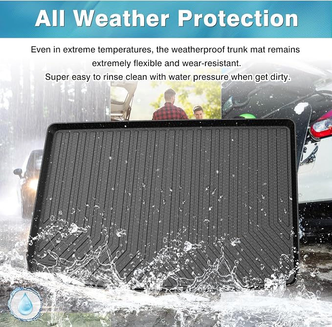 Mixsuper Cargo Liner for Chevrolet Suburban/GMC Yukon XL 2021-2025 2026, All Weather Trunk Liner Rear Cargo Mat Behind The 3rd Row Seats Black