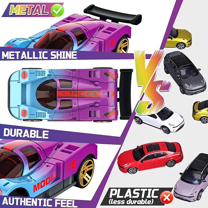 Color Changing Cars Toys Bath Toys for Kids Ages 1-3 4-8 Easter Basket Stuffers for Kids Grandkids Pool Water Toys Boys Birthday Easter Egg Fillers Car Sensory Die-Cast Toys