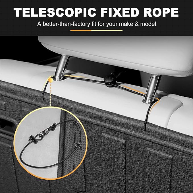 Floor Mats & Cargo Liner & 2nd 3rd Backrest Mat for BMW X7 2019-2026, ONLY for 7-Seats (with 2nd Row Bench Seat), Custom Fit for BMW G07 All Weather Trunk Mat Back Seat Cover Protector Full Set