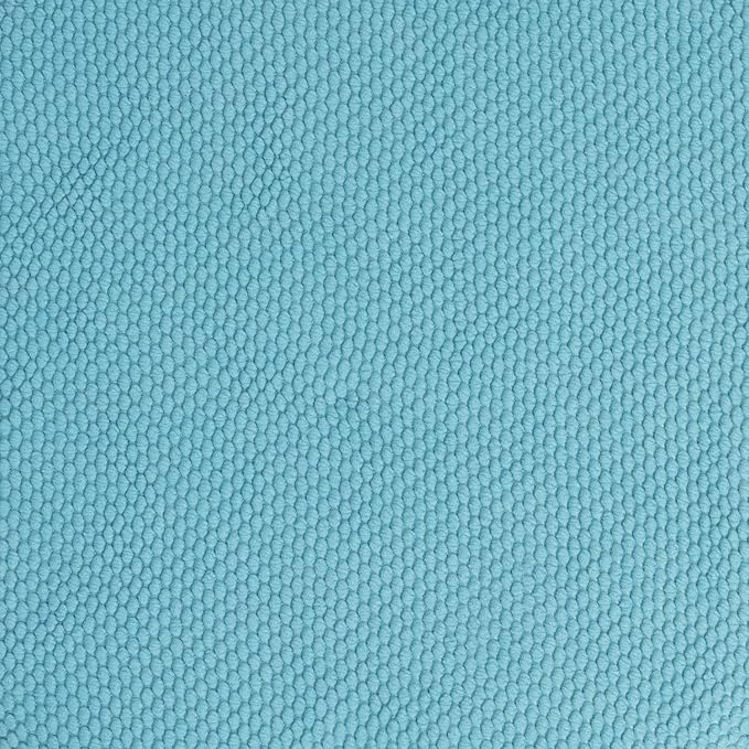 Sweet Home Collection Chair Cushion Memory Foam Pads Honeycomb Pattern Slip Non Skid Rubber Back Rounded Square 16" x 16" Seat Cover, 4 Pack, Teal