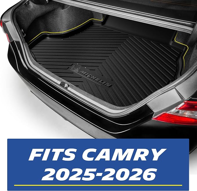 Michelin Floor Mats, Premier Series All-Weather TPE Custom Fit Liner for Toyota Camry 2025-2026 Floor Mats (4 Piece)