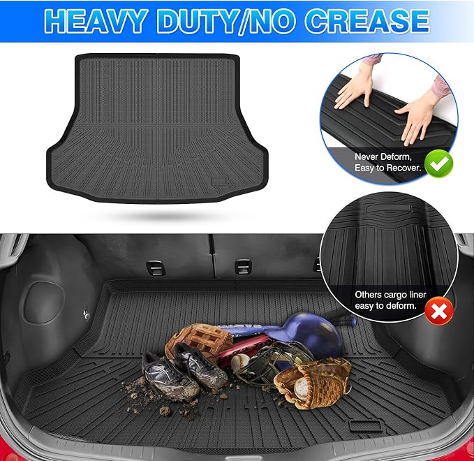 Civic Cargo Liner - Trunk Mat for Honda Civic 2006-2011, All Weather Cargo Mat for Civic Accessories, Heavy Duty Car Mats, Car Accessories