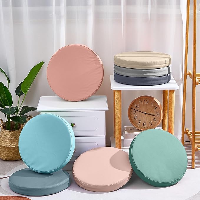 Juexica 8 Pcs Extra Thick Flexible Seating Floor Cushion Assorted Colored Floor Pillow Classroom Seat Cushion Soft Classroom Seating for Kid Learning(Light Morandi,13.8 x 13.8 x 2 Inch,Round)
