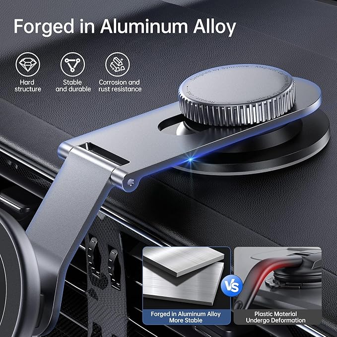 Syncwire Bluetooth 5.3 FM Transmitter Car Adapter 48W (PD 36W & 12W) and Magnetic Car Phone Mount for Car Dashboard
