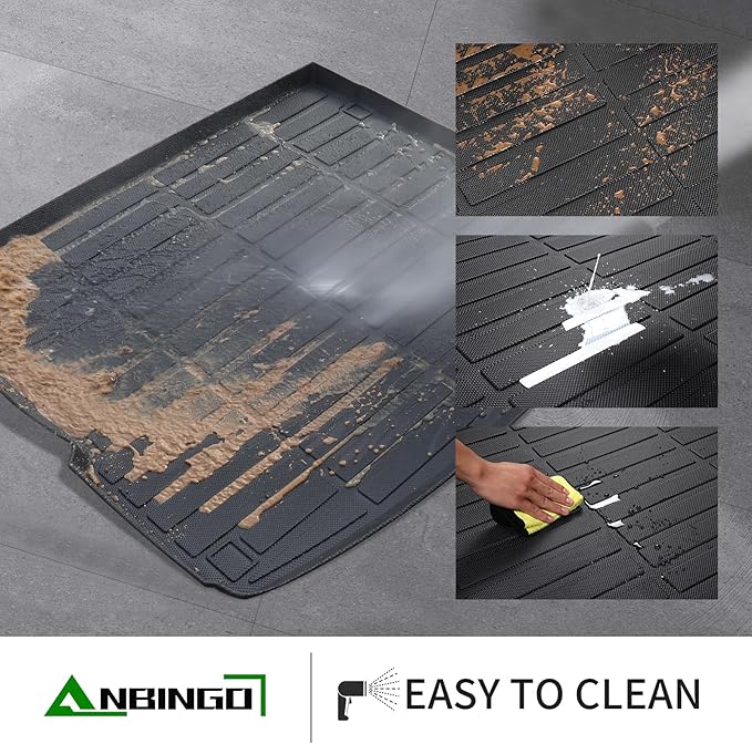 ANBINGO® Cargo Liner for 2025 2026 CR-V Hybrid, 2024 CR-V, 2023 CR-V Hybrid (Cargo Tray in Highest Position) Fit CRV Hybrid Automotive Trunk Mat Accessories - Black
