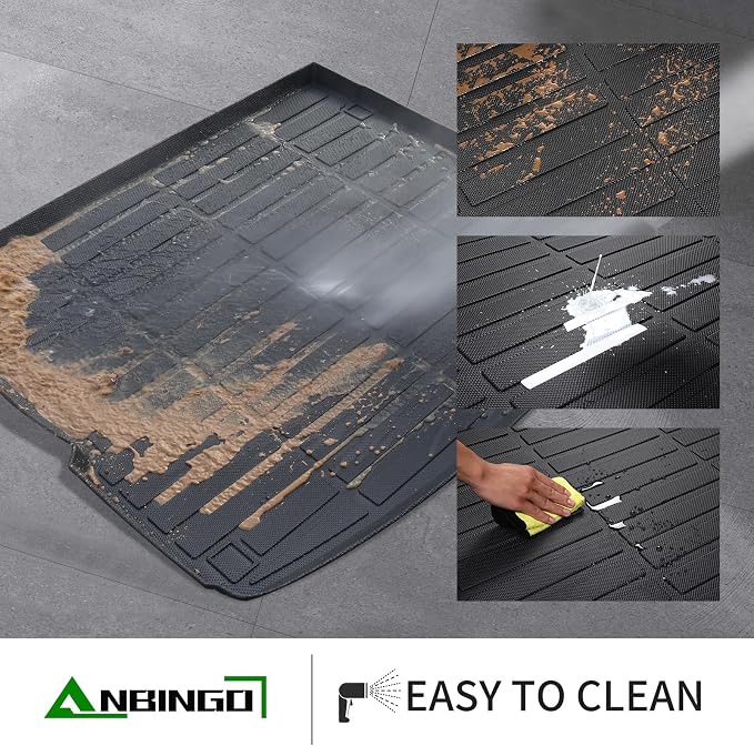 ANBINGO® Cargo Liner for for Genesis GV70 2026 2025 2024 2023 2022 (Not Fit Electrified GV70), GV70 All Weather Cargo Mats Protection TPE Waterproof Non-Slip GV70 Trunk Mats Accessories -Black