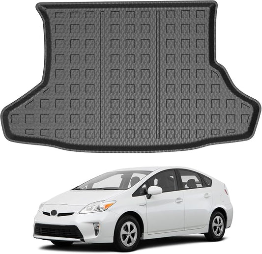 Mixsuper Custom Fit Cargo Liner for 2010-2011 Toyota Prius Base, 2012-2015 Toyota Prius Two/Three/Four/Five, All Weather Rear Cargo Trunk Mat Black