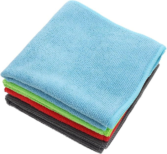 ARTIBETTER Microfiber Cleaning Cloths 24pcs Set, Ultra-Absorbent Dish Towels for Kitchen and Car Detailing, Lint-Free Multipurpose Wipes with Fast Drying for Household and Surface Cleaning