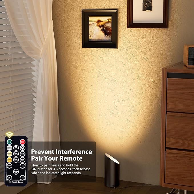 Brightown 2 Pack Uplights Indoor Floor Can Lights - 6000K LED Up Lights with Remote and Timer, 3 Color Temperatures and Dimmable Uplighting Spotlights for Dark Corner Sofa House Plant Picture