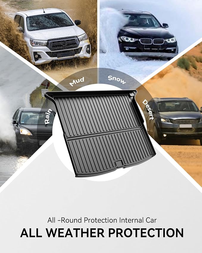AOMSAZTO Cargo Mat for Honda Passport 2019-2025 | All Weather Custom Fit TPE Trunk Mat Trunk Tray Cargo Tray, Black