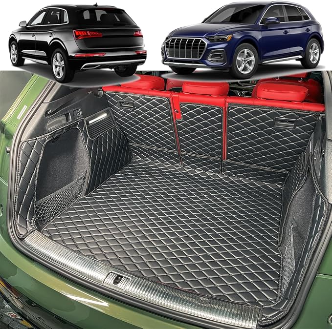 Cargo Mat Compatible with 2018-2025 Audi Q5 Trunk Mat (and Rear Left and Right Side Panels) Cargo Liners for Audi Q5 ＆ SQ5