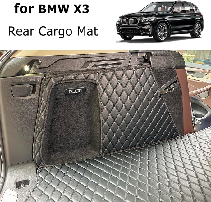 Cargo Mat for 2018-2024 BMW X3 G01 Trunk Mat | Cargo Liners Includes Rear Left and Right Side Panels, (Not Fit X3 xDrive 30e)