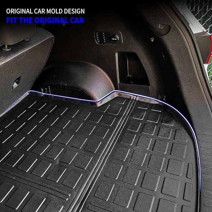 Rongtaod Cargo Mat Compatible with 2021-2023 Hyundai Santa Fe (Fit 5 Seats) Trunk Mat Cargo Mat Cargo Liner All Weather Trunk Liner 2022 Santa Fe Accessories (Trunk Mat)