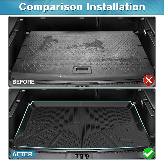 Mixsuper Cargo Liner for Ford Bronco Sport 2021-2026 (w/Full Size Spare Tire), Trunk Mat for Bronco Sport Accessories Cargo Mat Rear Trunk Liner Black