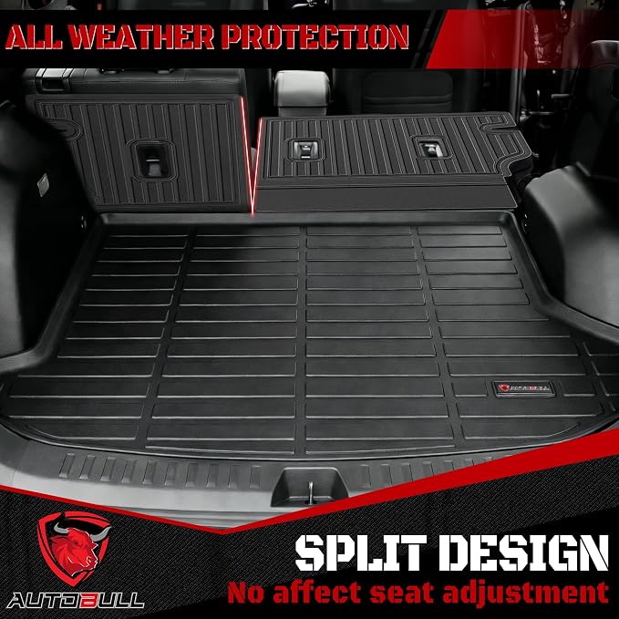 Floor Mats & Cargo Liner for 2025 2026 Chevy Equinox (Only Gas) & GMC Terrain, Car Mats Full Set 6-Piece,All-Weather TPE Protection 1st,2nd Row Car Liners,Backrest Mat & Trunk Mat,Black