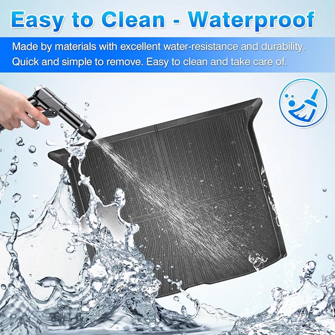 Passport Trunk Mat - Cargo Mat for Honda Passport 2019-2025 All-Weather Cargo Liner for Passport Accessories, Heavy Duty Waterproof Black