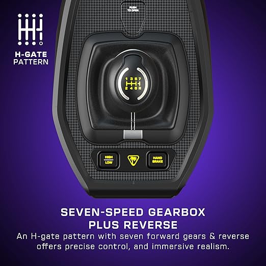 Turtle Beach VelocityOne Multi-Shift Sim Racing Shifter & Handbrake for Windows PC, Xbox Series X|S & Xbox One – 7-Gear + R H-Gate & Sequential Shifter, Handbrake, Hall-Effect Magnetic Sensors – Black