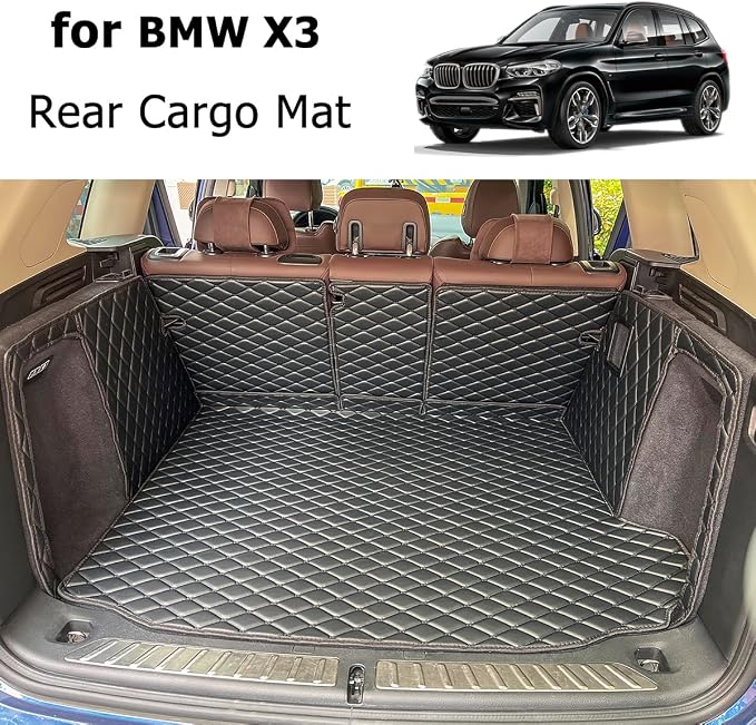 Cargo Mat for 2018-2024 BMW X3 G01 Trunk Mat | Cargo Liners Includes Rear Left and Right Side Panels, (Not Fit X3 xDrive 30e)