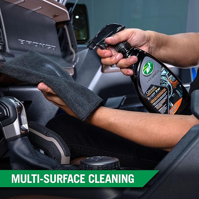 Turtle Wax Hybrid Solutions Complete Ceramic Car Care Kit, Includes Car Wash, Spray Wax, Detailer, Interior Cleaner, Tire & Wheel Cleaner, Tire Shine, Microfiber Accessories & Brush (10 Piece Kit)