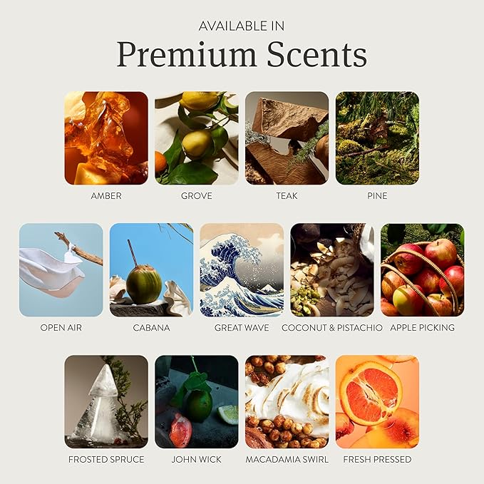 Drift Car Air Freshener - Wood Fragrance - Automotive Odor Eliminator - Long Lasting Scent - Scent Refill - Coconut & Pistachio Starter Kit