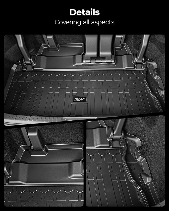 3W Floor Mats & Cargo Liner Fit Toyota Sienna 7 Seat 2021-2026 (Except for 2025 2026 Platinum Edition), TPE All Weather Custom Fit Floor Liner for Sienna XLE/XSE/Limited/Woodland Edition