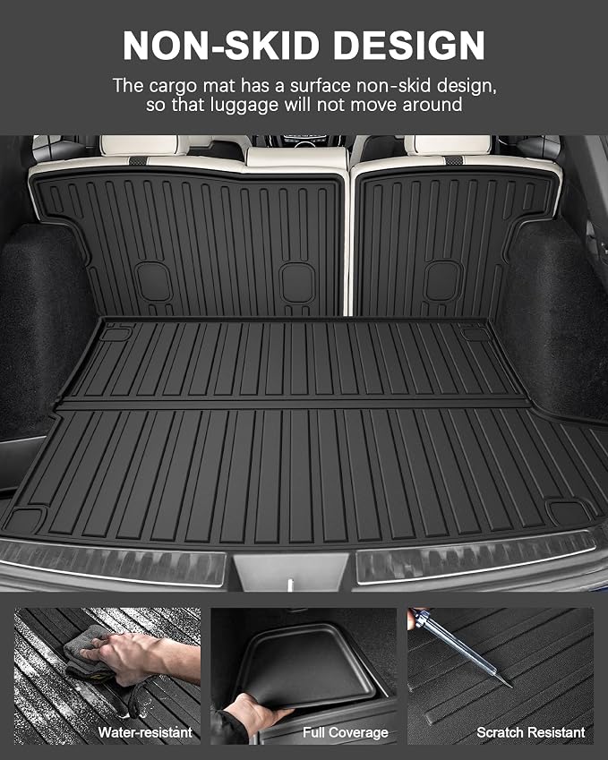 Floor Mats Fit for 2019-2026 Acura RDX - Custom Fit All Weather TPE Floor Liners Cargo Liner with Backrest Mats for RDX Accessories Full Set, Black