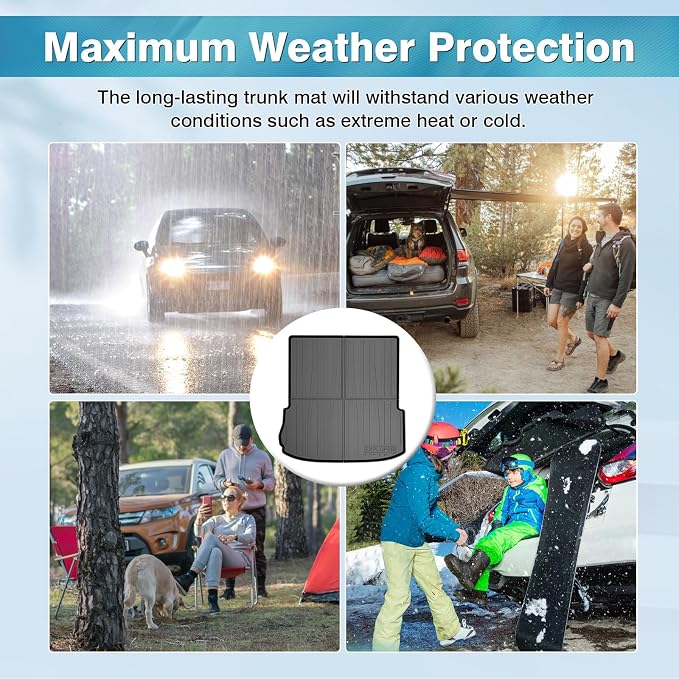 Mixsuper Cargo Liner for 2011-2019 Explorer, All Weather Cargo Mat for Explorer Rear Trunk Liner Black