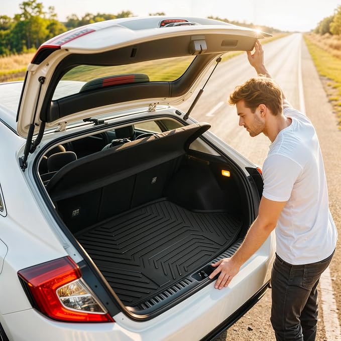 YITAMOTOR Cargo Trunk Mat Compatible with Mazda CX-5 2017 2018 2019 2020 2021, All Weather Custom Fit CX-5 Cargo Mat, Black