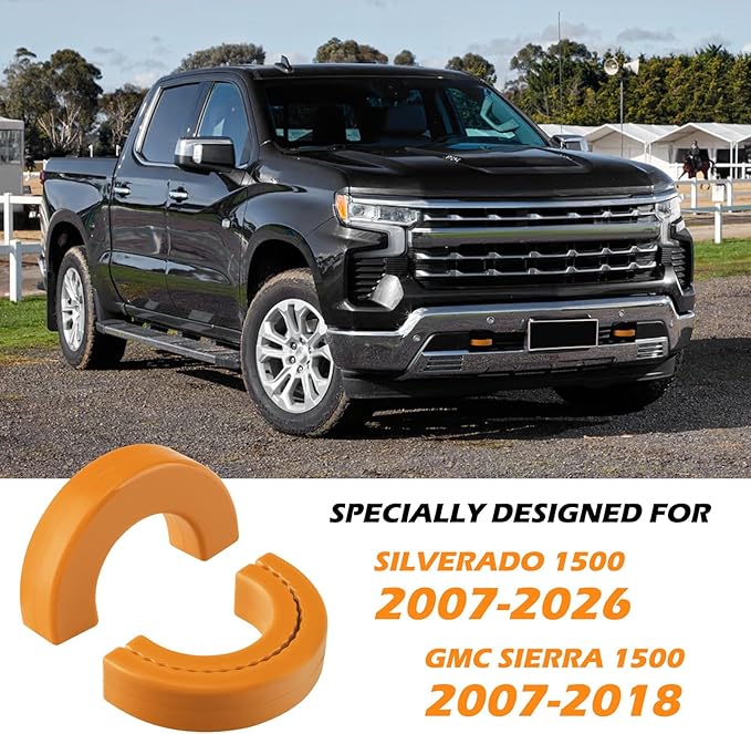 Tow Hook Covers Fit for Chevy Silverado 1500 2007-2026/GMC Sierra 1500 2007-2018, Customized Car Tow Hooks Compatible with Chevrolet Silverado 1500 Accessories 2007-2026 (Orange)