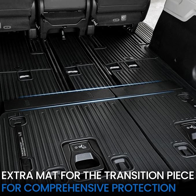 Backrest Mats for 2022-2025 2026 Kia Carnival Fold-in-Floor Use, All Weather TPE 3rd Row Seat Back Covers Trunk Area Accessories (Backrest Mat for 3rd-Row)