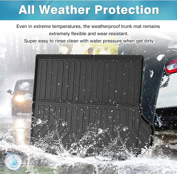 Mixsuper Custom Fit Cargo Liner for New Jeep Grand Cherokee 2026 2025-2022, Only for 5 Seats, All Weather Cargo Mat Rear Trunk Liner Black