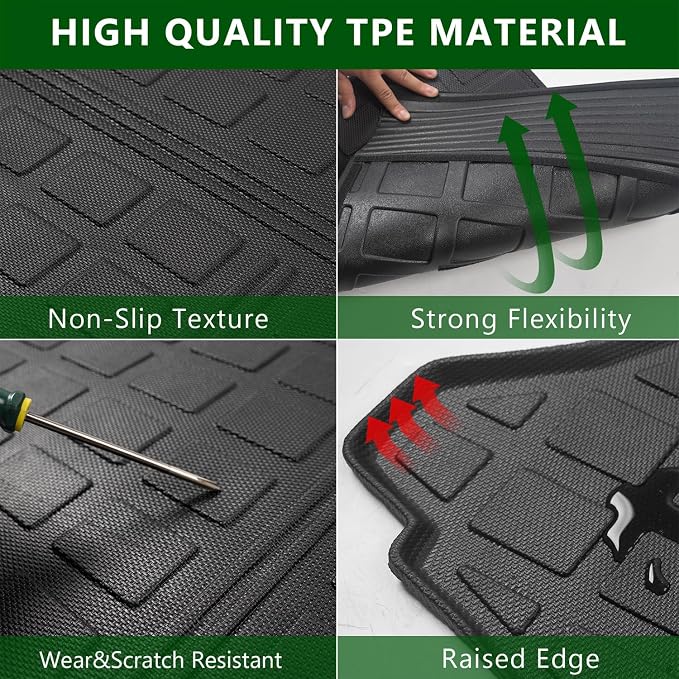 xipoqix Cargo Mat Backrest Mat Compatible with 2018-2023 Subaru Crosstrek XV Impreza Hatchback TPE Cargo Liner Replacement for 2018-2023 Subaru Crosstrek Accessories (Trunk Mat+Backrest Mats)