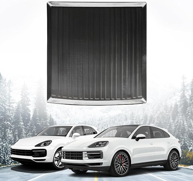 Premium Cargo Liner for Porsche Cayene Coupe 2019-2026 100% Protection - Custom Fit Car Trunk Mat - All-Season Black Cargo Mat - 3D Shaped Laser Measured Trunk Liners for Porsche Cayenne