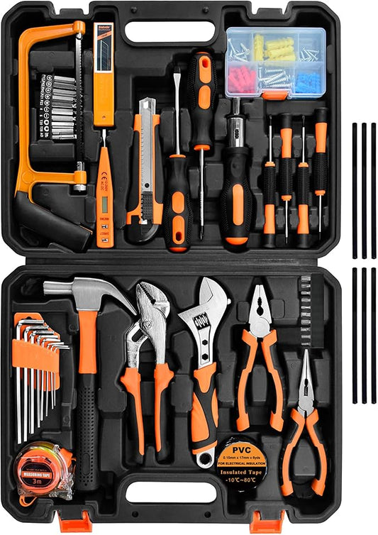 Tool Set,148-Piece Home Repair Tool Kit for Men Women College Students,Household Basic Hand Tool Sets with Case for Home Maintenance,Dorm Essentials and DIY Projects