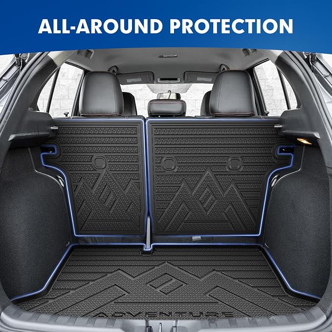 Mixsuper Cargo Liner for Nissan Kicks S 2018-2024, Cargo Mat Backrest Mat for Kicks S, All Weather Trunk Mat Backrest Mat TPE Back Seat Cover Protector for Nissan Accessories