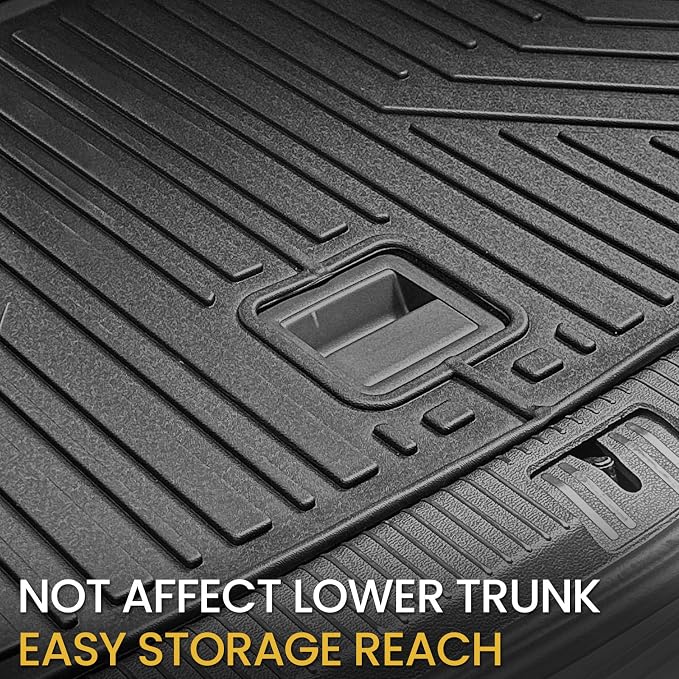 Cargo Mat with Backrest Mats for Volkswagen VW Atlas 6/7 Seats 2018-2025 2026 Car Mat Accessories(Not Fit Cross Sport), All Weather TPE Trunk Cargo Liner(Cargo Mat with Backrest Mats)