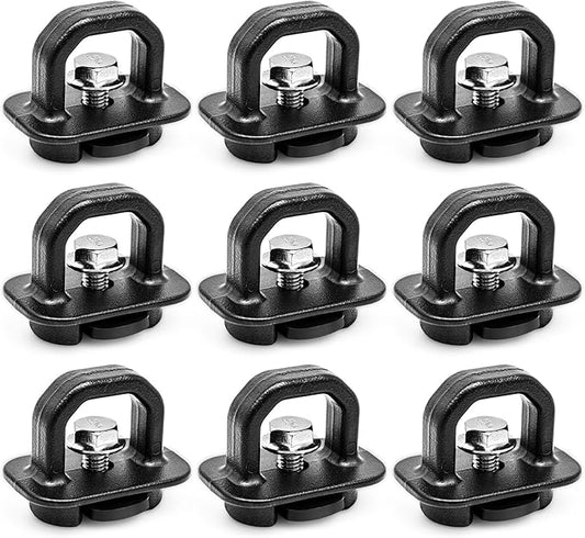 X4XZ DZ97903 Truck Bed Side Wall Tie Down Anchors, Bed Cargo Hooks for 2007-2024 Chevy Silverado 1500 2500 3500 Chevy Colorado IGMC Sierra 1500 2500 3500 I GMC Canyon 9PCS