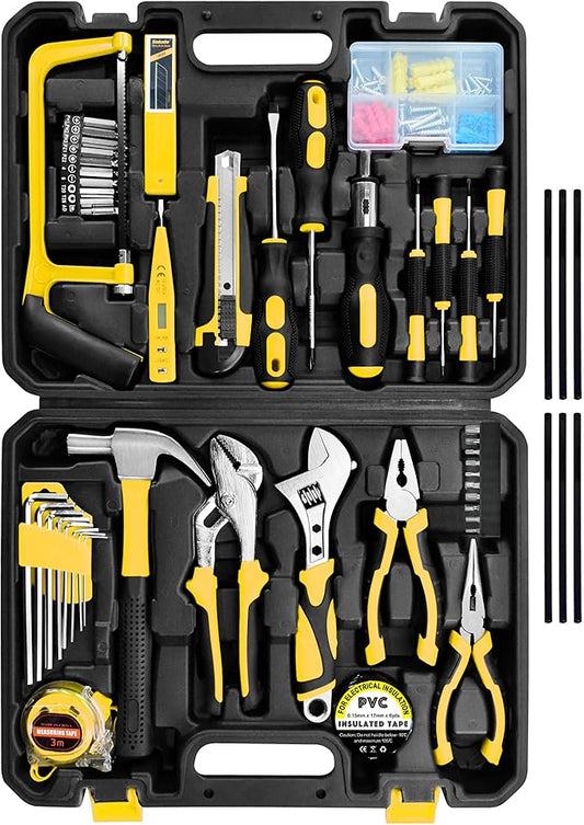 Tool Set,148-Piece Home Repair Tool Kit for Men Women College Students,Household Basic Hand Tool Sets with Case for Home Maintenance,Dorm Essentials,Auto Repair & DIY Projects