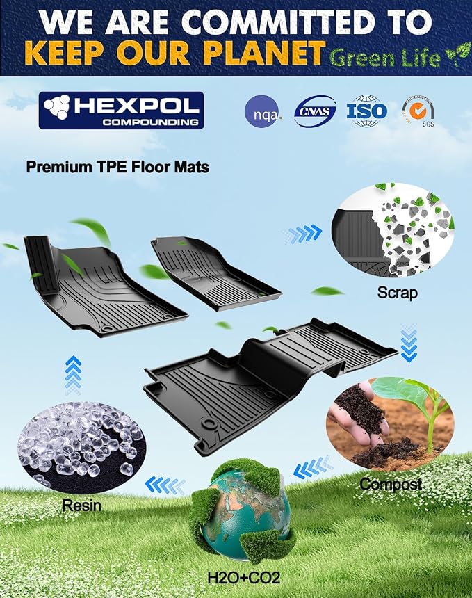 Floor Mats & Cargo Liner for 2024-2026 Hyundai Kona - Custom Fit Non-Slip All Weather Floor Liners & Cargo Liner Full Set for Hyundai Kona SEL/SE/N Line/Limited Accessories Black