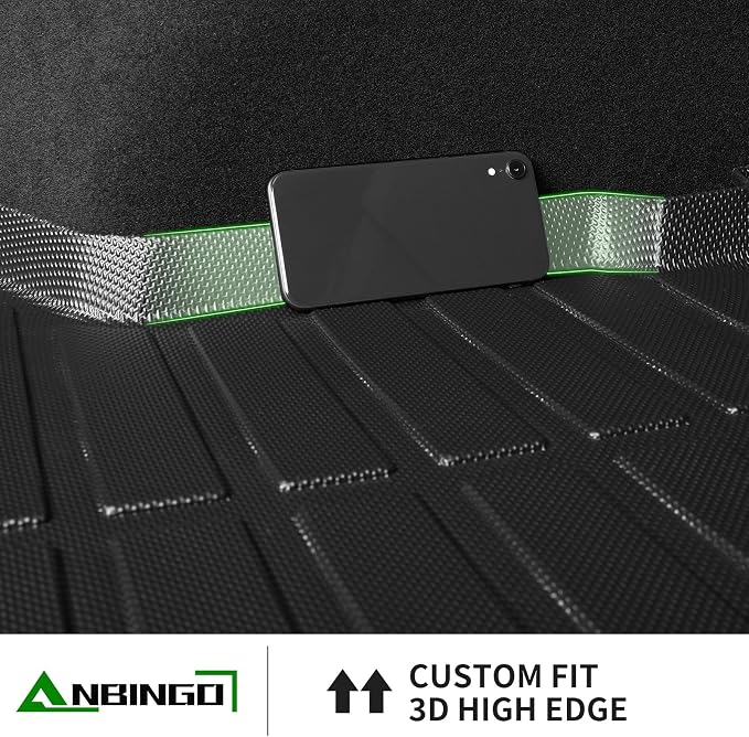 ANBINGO® Cargo Liner for 2025 2026 CR-V Hybrid, 2024 CR-V, 2023 CR-V Hybrid (Cargo Tray in Highest Position) Fit CRV Hybrid Automotive Trunk Mat Accessories - Black