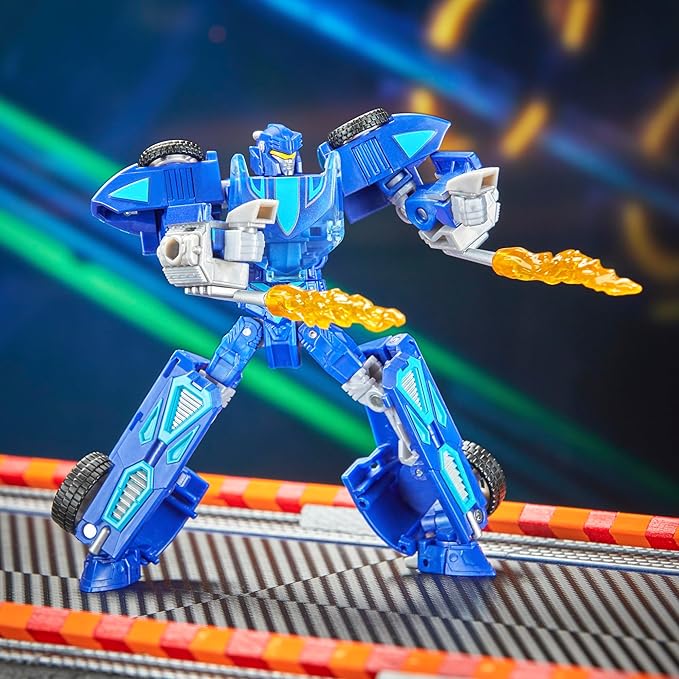 Transformers Collaborative Hot Wheels x Twin Mill, Deluxe Class 5-Inch Robot Action Figure Converts to Racecar, Car Toys for Ages 8+