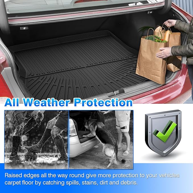 Civic Cargo Liner - Trunk Mat for Honda Civic 2006-2011, All Weather Cargo Mat for Civic Accessories, Heavy Duty Car Mats, Car Accessories