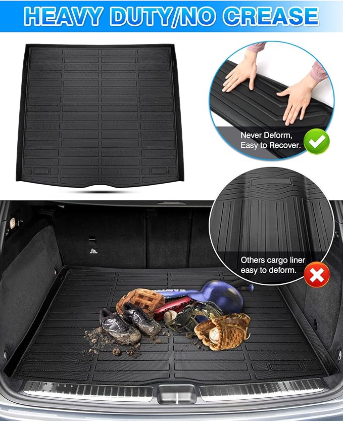 Cartist Cargo Liner Fits for 2020-2025 2026 GLE Class 5 Passenger All Weather Rear Trunk Mat for GLE Accessories 3D High Side Waterproof Black TPE