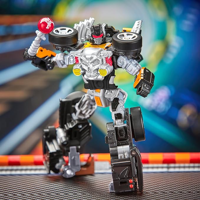 Transformers Collaborative Hot Wheels x Bone Shaker, Deluxe Class 5-Inch Robot Action Figure Converts to Car, Car Toys for Ages 8+