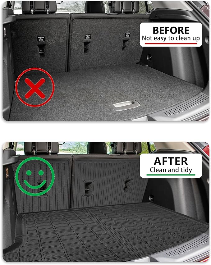 Cargo Liner Compatible with 2020-2025 Buick Encore GX AWD Trunk Mat Cargo Mat Back Seat Cover Protector (Backrest Mats+Trunk Mat)